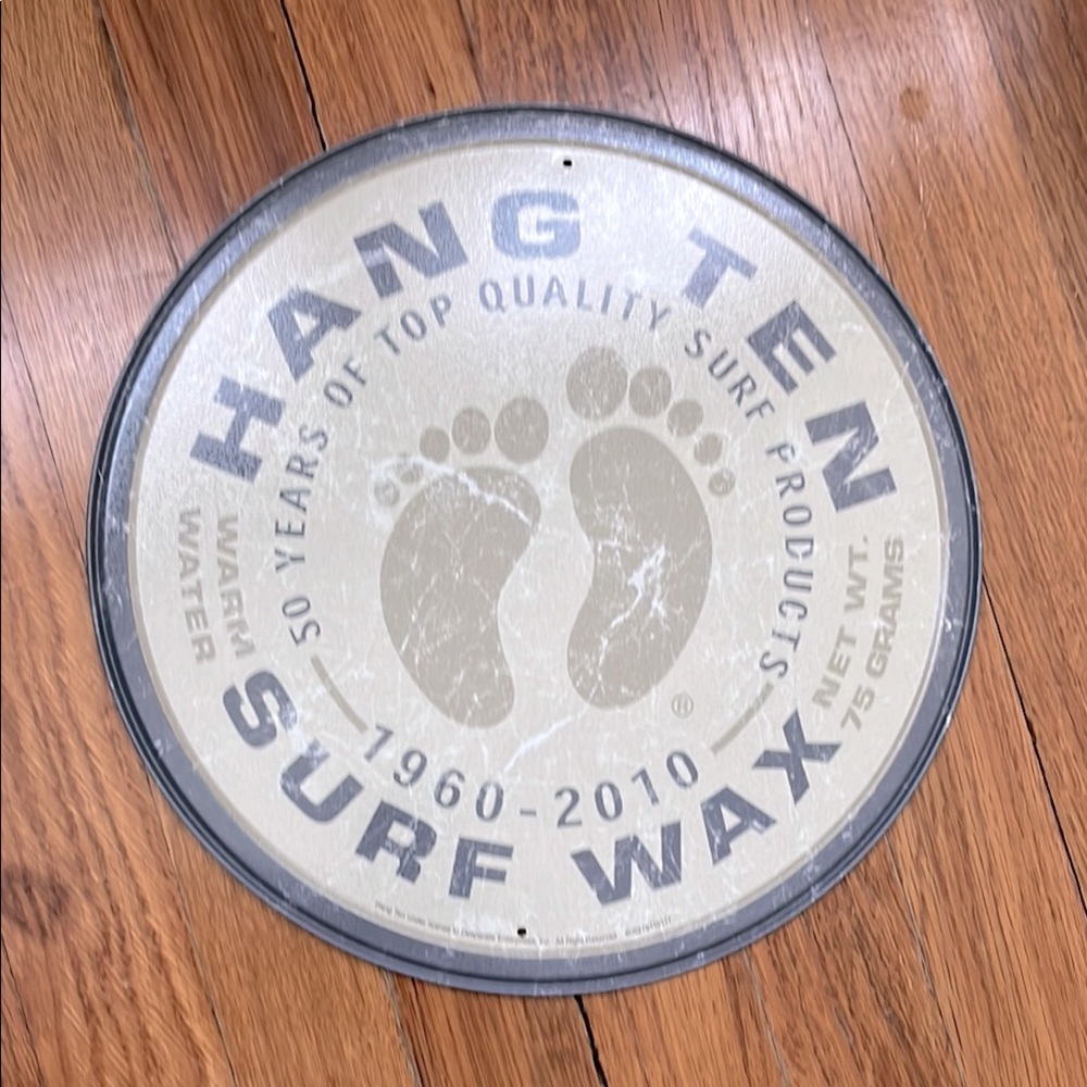 Hang Ten Surf Wax Barcode Sign